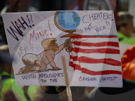 Demonstrators Rally Against Trump In Manhattan For May Day