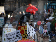 Demonstrators Rally Against Trump In Manhattan For May Day