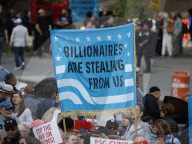 Demonstrators Rally Against Trump In Manhattan For May Day