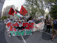 Demonstrators Rally Against Trump In Manhattan For May Day