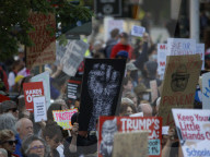 Demonstrators Rally Against Trump In Manhattan For May Day