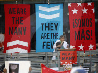 Demonstrators Rally Against Trump In Manhattan For May Day