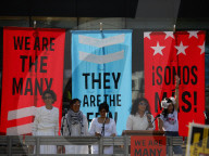 Demonstrators Rally Against Trump In Manhattan For May Day