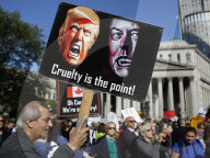 Demonstrators Rally Against Trump In Manhattan For May Day
