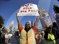 Demonstrators Rally Against Trump In Manhattan For May Day