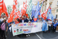 The International Workers' Day Demonstration For Safety At Work Organized By Cgil, Cisl And Uil In Milan