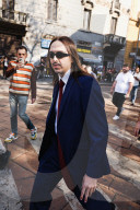 Tommy Cash Meets Fans And Distributes Coffee To Present His Song Espresso Macchiato For The Eurovision Song Contest 2025 At The Newsstand In Milan