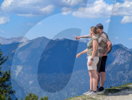 Couple Enjoys Scenic View In The Bavarian Alps