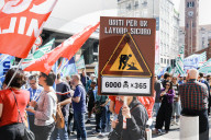 The International Workers' Day Demonstration For Safety At Work Organized By Cgil, Cisl And Uil In Milan