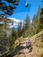Hiking On The Wank Mountain In The Bavarian Alps Near Garmisch-Partenkirchen