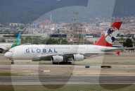Global Airlines  inaugural flight from Barcelona to Berlin