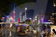 Night Illustrattion During The Labor Day Holiday In Shanghai