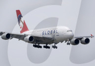 Global Airlines  inaugural flight from Barcelona to Berlin
