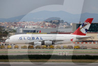 Global Airlines  inaugural flight from Barcelona to Berlin