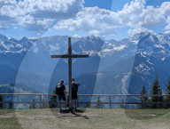 Hiking On The Wank Mountain In The Bavarian Alps Near Garmisch-Partenkirchen