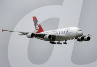 Global Airlines  inaugural flight from Barcelona to Berlin