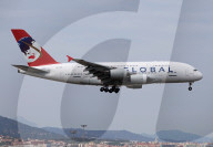 Global Airlines  inaugural flight from Barcelona to Berlin