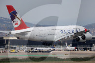 Global Airlines  inaugural flight from Barcelona to Berlin