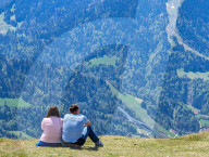 Hiking On The Wank Mountain In The Bavarian Alps Near Garmisch-Partenkirchen