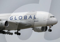 Global Airlines  inaugural flight from Barcelona to Berlin