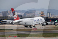 Global Airlines  inaugural flight from Barcelona to Berlin