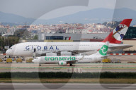 Global Airlines  inaugural flight from Barcelona to Berlin