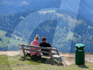 Hiking On The Wank Mountain In The Bavarian Alps Near Garmisch-Partenkirchen