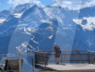 Hiking On The Wank Mountain In The Bavarian Alps Near Garmisch-Partenkirchen