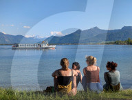 Day Trippers At Bavarian Lake Chiemsee