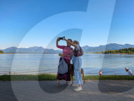 Day Trippers At Bavarian Lake Chiemsee