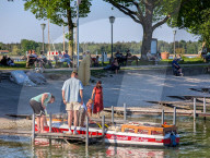 Day Trippers At Bavarian Lake Chiemsee