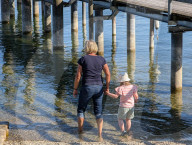 Day Trippers At Bavarian Lake Chiemsee