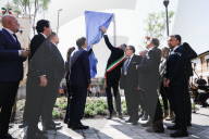 The Ceremony Of Naming The New Square In Memory Of Sergio Ramelli And Enrico Pedenovi, Members Of MSI In The 70s, Killed In 1975 And 1976 By Militants Of Avanguardia Operaia And Prima Linea In Sesto San Giovanni
