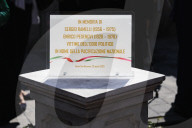 The Ceremony Of Naming The New Square In Memory Of Sergio Ramelli And Enrico Pedenovi, Members Of MSI In The 70s, Killed In 1975 And 1976 By Militants Of Avanguardia Operaia And Prima Linea In Sesto San Giovanni