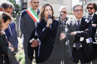 The Ceremony Of Naming The New Square In Memory Of Sergio Ramelli And Enrico Pedenovi, Members Of MSI In The 70s, Killed In 1975 And 1976 By Militants Of Avanguardia Operaia And Prima Linea In Sesto San Giovanni