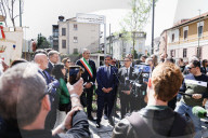 The Ceremony Of Naming The New Square In Memory Of Sergio Ramelli And Enrico Pedenovi, Members Of MSI In The 70s, Killed In 1975 And 1976 By Militants Of Avanguardia Operaia And Prima Linea In Sesto San Giovanni