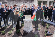 The Ceremony Of Naming The New Square In Memory Of Sergio Ramelli And Enrico Pedenovi, Members Of MSI In The 70s, Killed In 1975 And 1976 By Militants Of Avanguardia Operaia And Prima Linea In Sesto San Giovanni