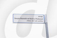 The Ceremony Of Naming The New Square In Memory Of Sergio Ramelli And Enrico Pedenovi, Members Of MSI In The 70s, Killed In 1975 And 1976 By Militants Of Avanguardia Operaia And Prima Linea In Sesto San Giovanni