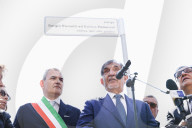The Ceremony Of Naming The New Square In Memory Of Sergio Ramelli And Enrico Pedenovi, Members Of MSI In The 70s, Killed In 1975 And 1976 By Militants Of Avanguardia Operaia And Prima Linea In Sesto San Giovanni