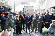 The Ceremony Of Naming The New Square In Memory Of Sergio Ramelli And Enrico Pedenovi, Members Of MSI In The 70s, Killed In 1975 And 1976 By Militants Of Avanguardia Operaia And Prima Linea In Sesto San Giovanni