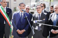 The Ceremony Of Naming The New Square In Memory Of Sergio Ramelli And Enrico Pedenovi, Members Of MSI In The 70s, Killed In 1975 And 1976 By Militants Of Avanguardia Operaia And Prima Linea In Sesto San Giovanni