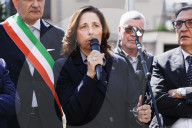 The Ceremony Of Naming The New Square In Memory Of Sergio Ramelli And Enrico Pedenovi, Members Of MSI In The 70s, Killed In 1975 And 1976 By Militants Of Avanguardia Operaia And Prima Linea In Sesto San Giovanni