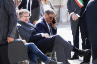 The Ceremony Of Naming The New Square In Memory Of Sergio Ramelli And Enrico Pedenovi, Members Of MSI In The 70s, Killed In 1975 And 1976 By Militants Of Avanguardia Operaia And Prima Linea In Sesto San Giovanni