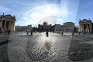 Tourists In St. Peter's Square Before The Conclave .