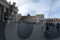 Tourists In St. Peter's Square Before The Conclave .