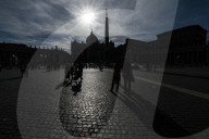 Tourists In St. Peter's Square Before The Conclave .