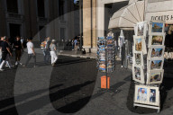 Tourists In St. Peter's Square Before The Conclave .