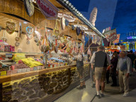 Bavarian Gingerbread Hearts Stall At Fun Fair