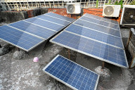 Solar Energy Panels High Rise Residential Building In Dhaka.