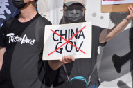 Protest Against The Chinese Super-Embassy At Royal Mint Court